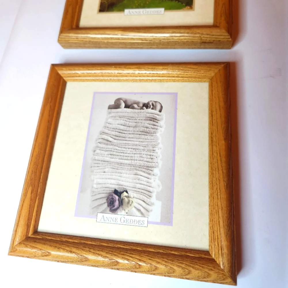 Anne Geddes Waterlily and Baby on Nappies 7 by 7 photos in frame